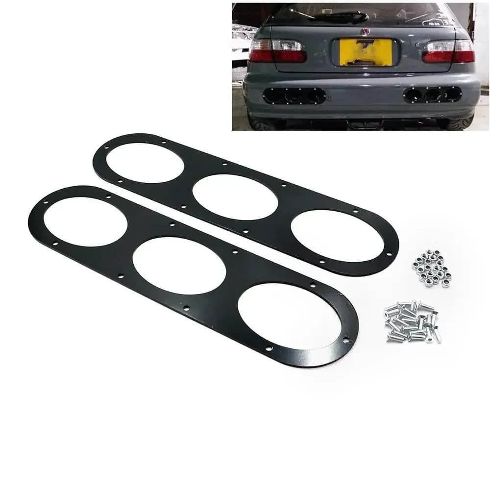 Panneau de diffuseur de DIVERSION d'air de pare-chocs arrière en aluminium, 2 pièces