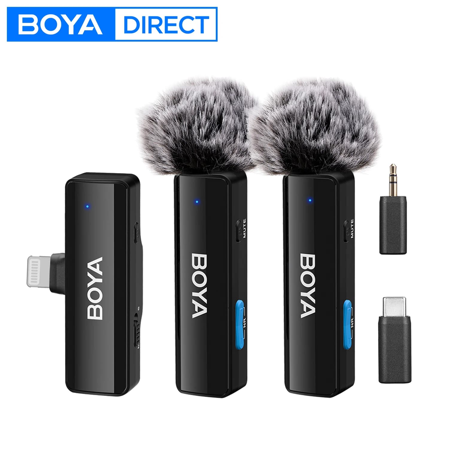 BOYA BOYALINK Un microphone cravate sans fil pour iPhone, Android, PC, ordinateur, appareils photo r
