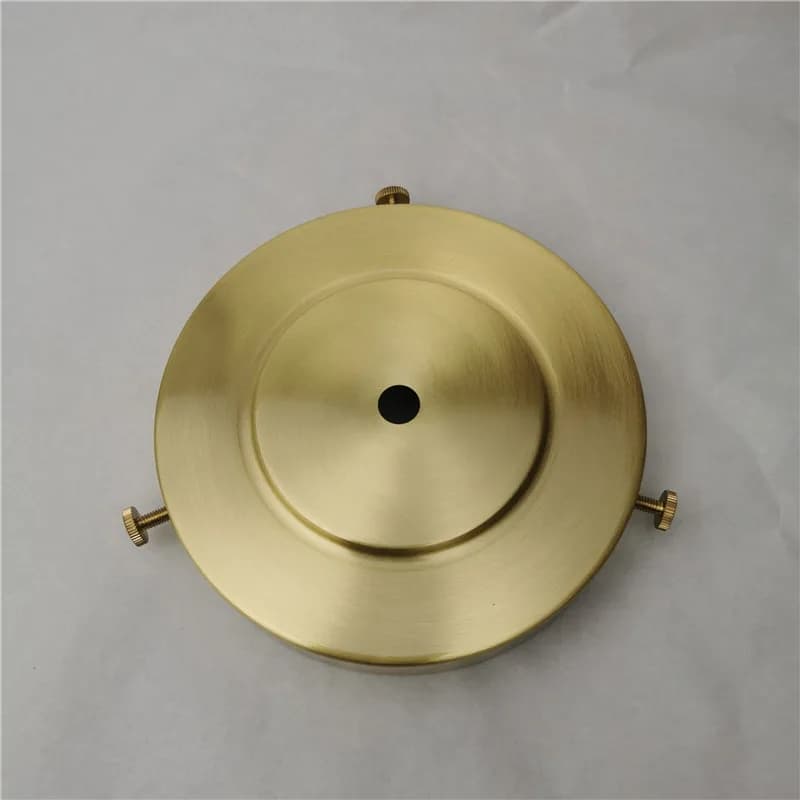 Base de lampe de polissage de griffe d'abat-jour de bureau en laiton avec vis à 3 trous plaque de pl
