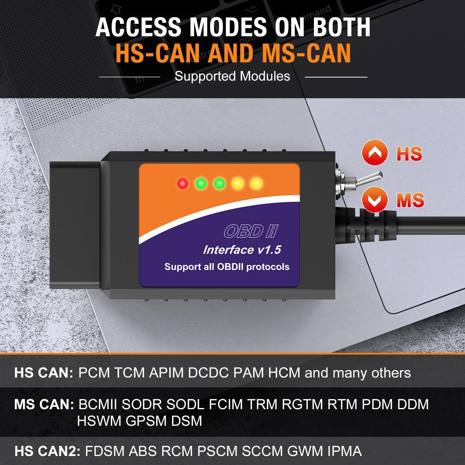 Pour-Scan ELM327 USB V1.5 PIC18F25K80 pour Mazda Ford Module Initialization PATS Programmation clé d