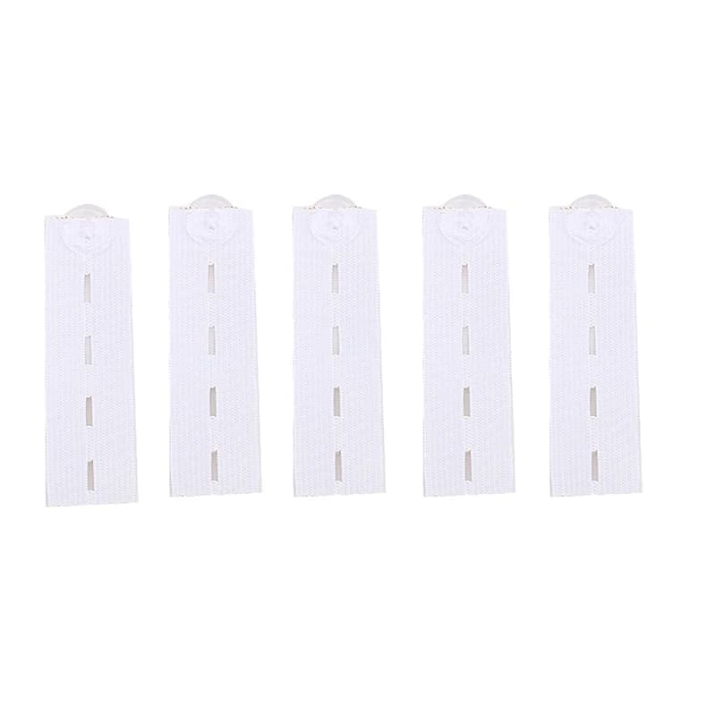 5 pièces jean Extension boucle élastique réglable taille bouton ceinture allongement pour pantalon p