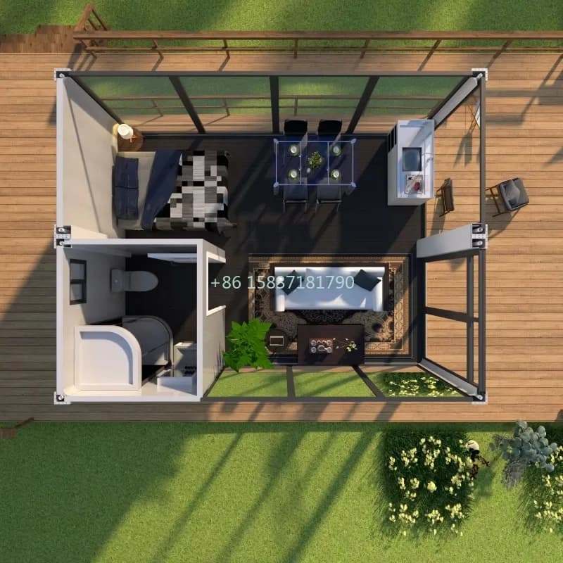 Maison de conteneur isolée 20 pieds, fourniture moderne, fournisseur doré, maison modulaire Portable