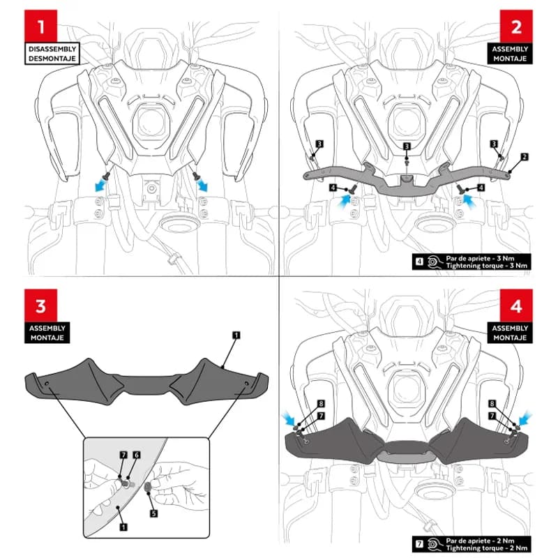 Nouveau Pour YAMAHA MT 09 MT-09 2021 2022 2023 moto mt 09 MT09 SP becquet avant nu Winglet Kit d'ail