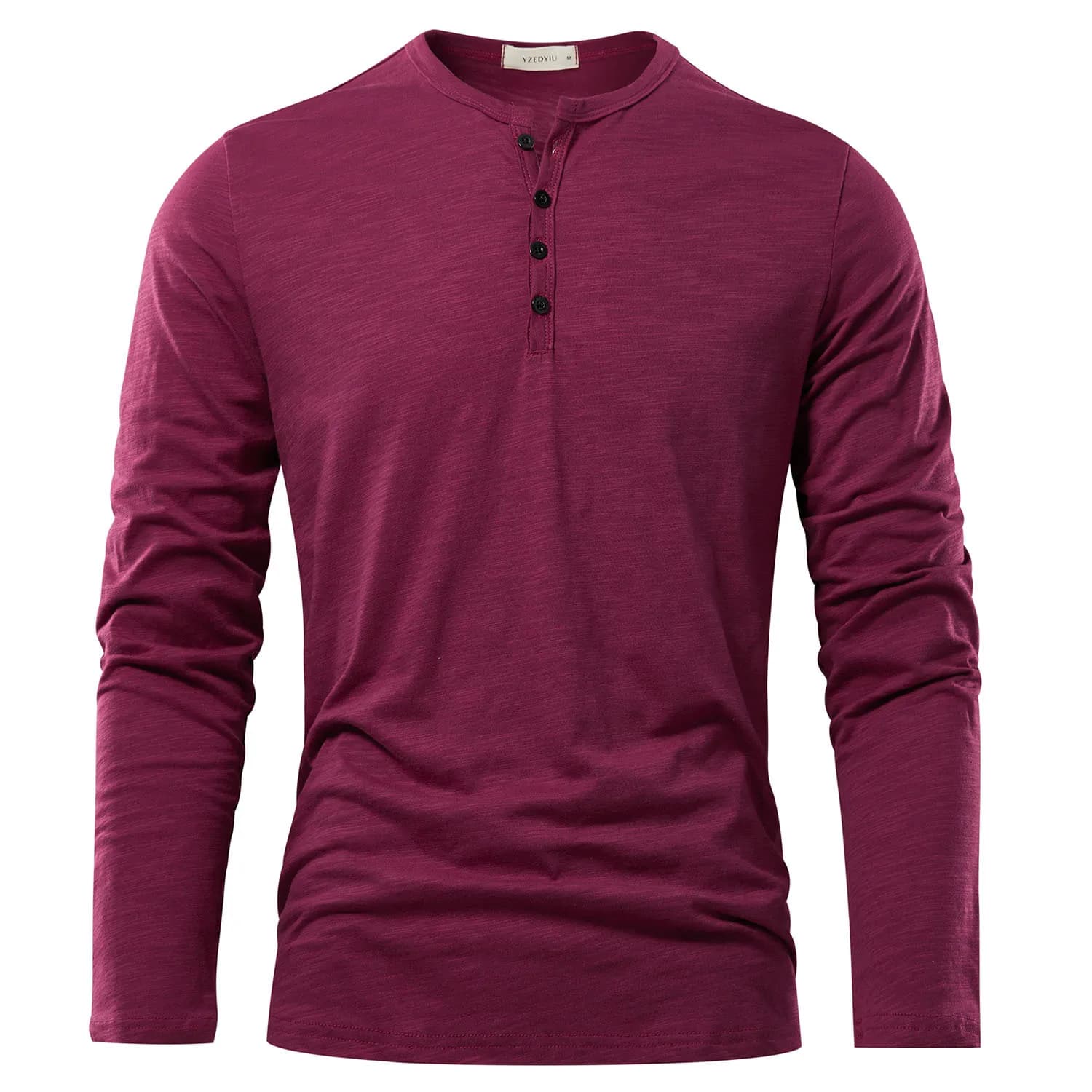 Henery cou à manches longues t-shirt pour hommes solide printemps décontracté hommes T-shirts de hau