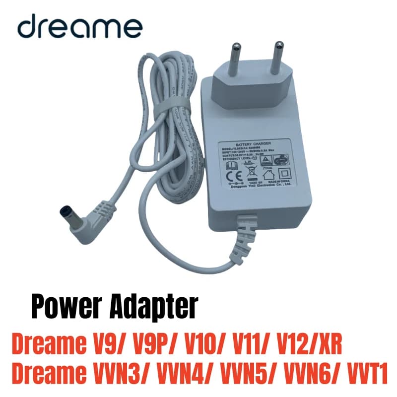 Adaptateur d'alimentation d'origine pour aspirateur à main sans fil Dreame V9/ V10/ V11/ V12/ XR, Co