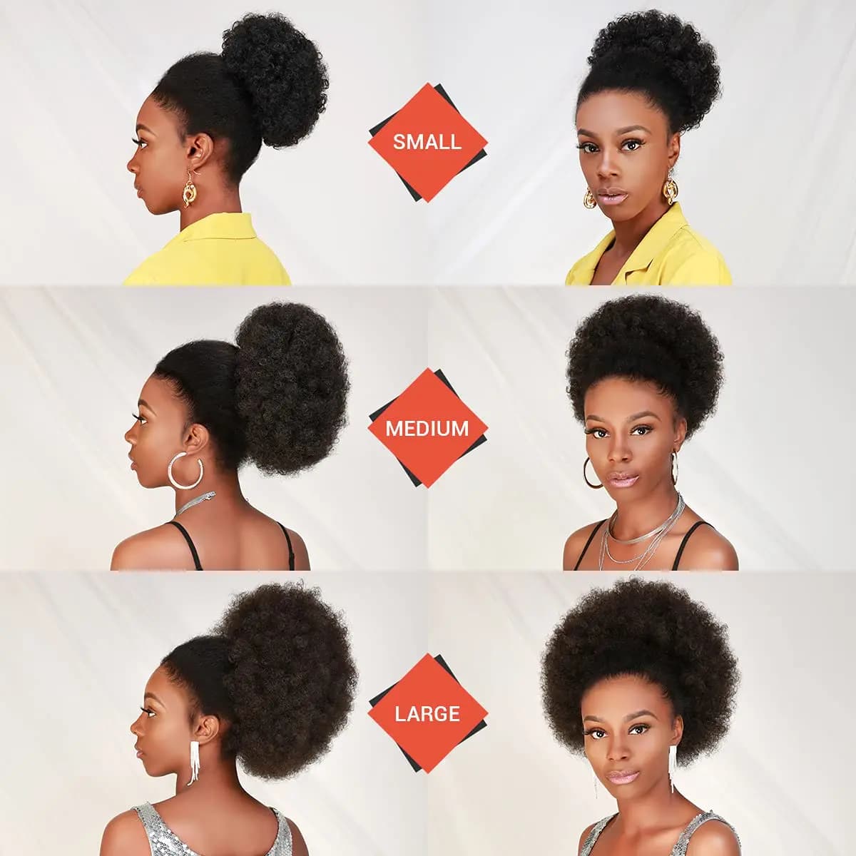 Extensions synthétiques queue de cheval Afro avec cordon de serrage, 10 pouces, pour femmes noires, 