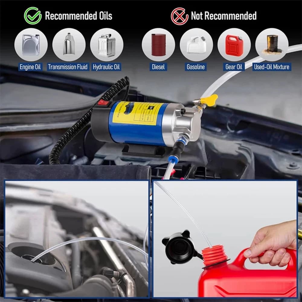 Pompe de transfert d'huile Portable 1-4L/min 12V, extracteur d'aspiration de fluide, changement élec