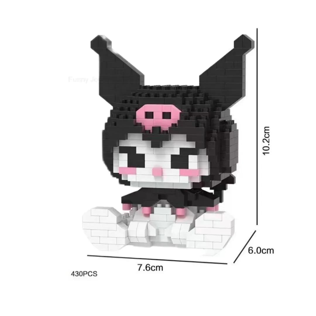 Blocs de construction de dessins animés Hello Kitty, Kuromi, My Melody, Cinnamoroll, jouet de poupée