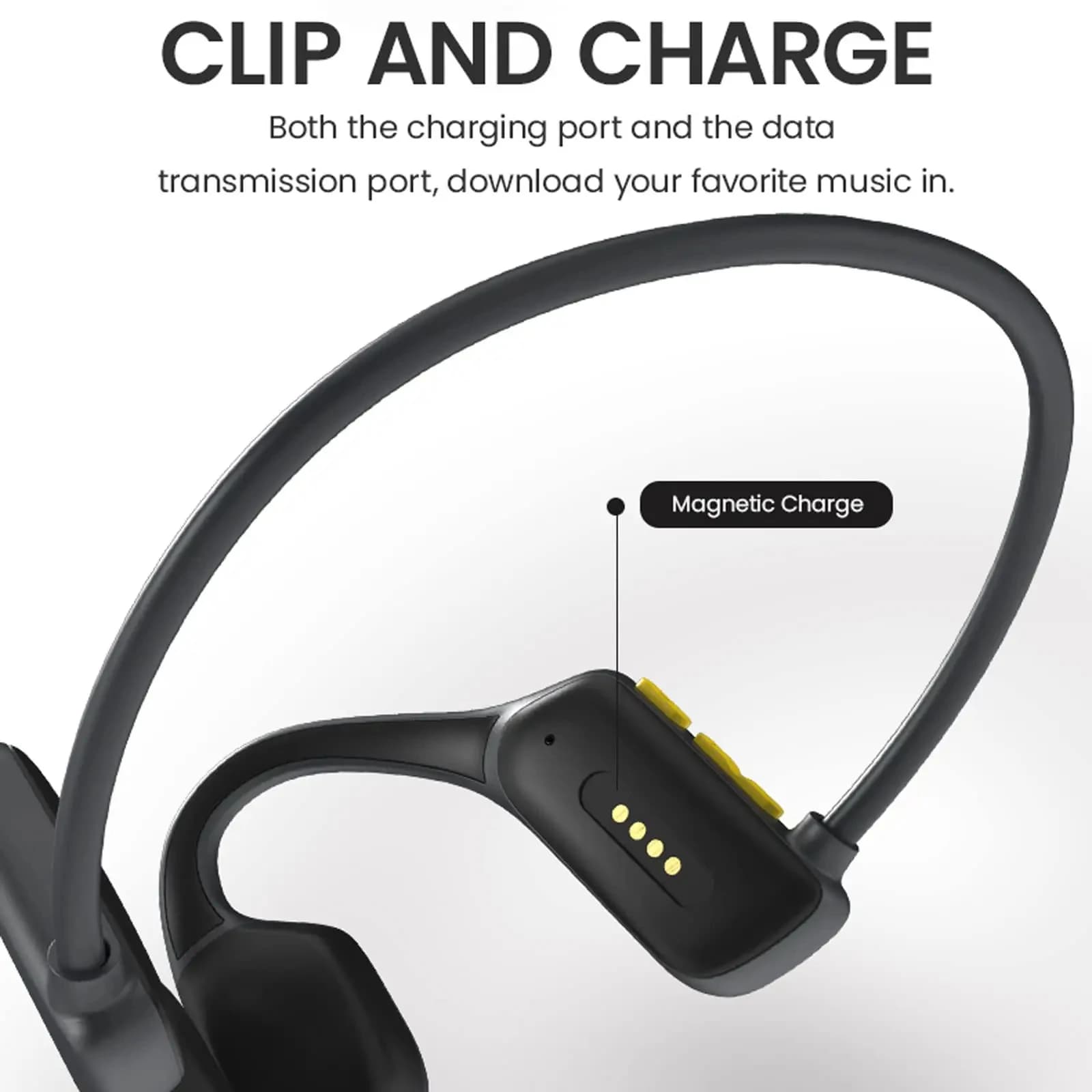 PARAMITA 8GB stockage natation casque IP68 étanche Conduction osseuse casque oreille ouverte sans fi