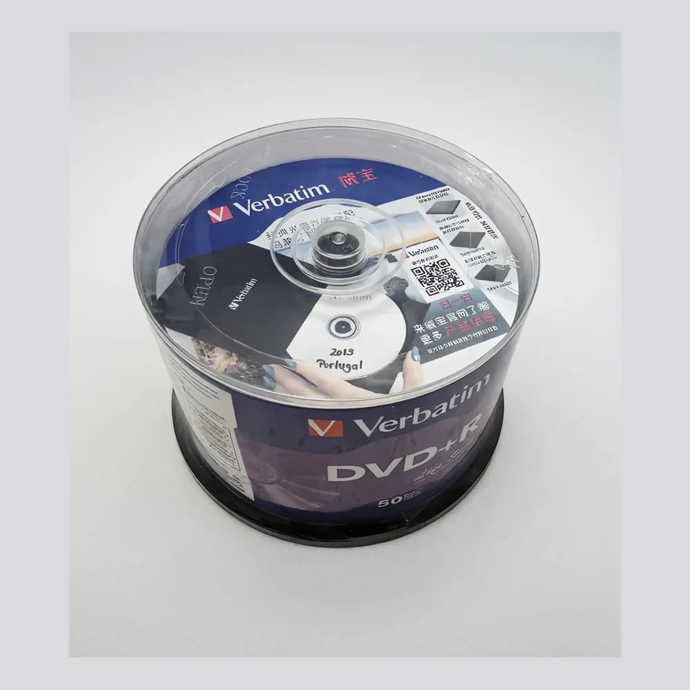 Verbatim-Baril d'enregistrement DVD + R, 4.7 Go, 16X, 120MIN, 50 pièces