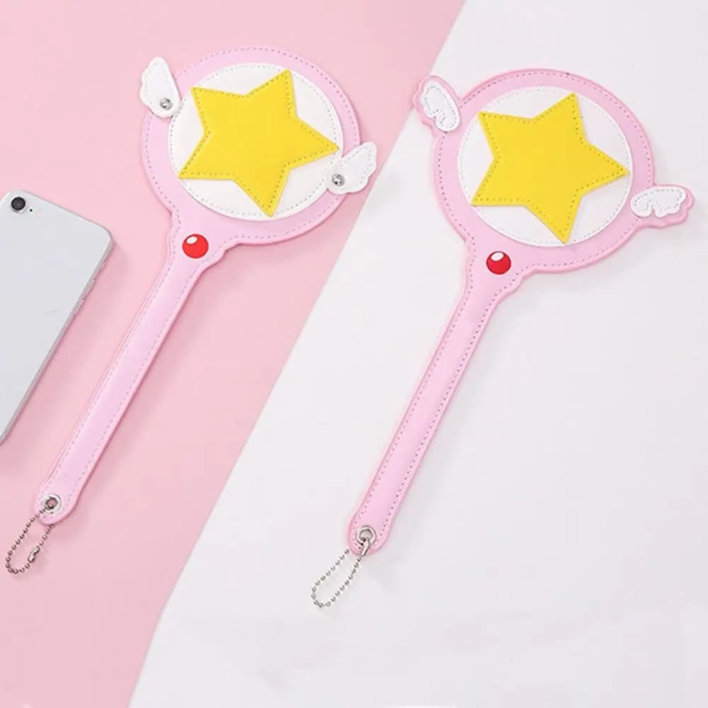 Sac à cartes en cuir PU, mignon Anime baguette magique, porte-cartes de Bus, métro, porte-cartes ave