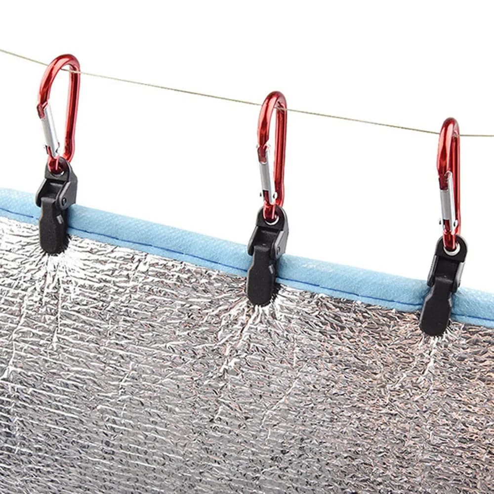 10/15/20 pièces auvent pince bâche Clips Snap cintres tente Camping survie serrer outil pour Camp en