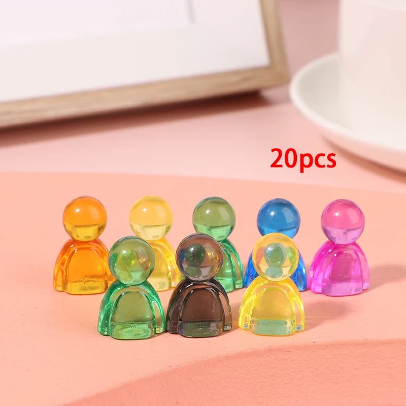 Marqueurs colorés en acrylique pour jeu de société, 20 pièces de 24x16x12mm, accessoires explorez ec