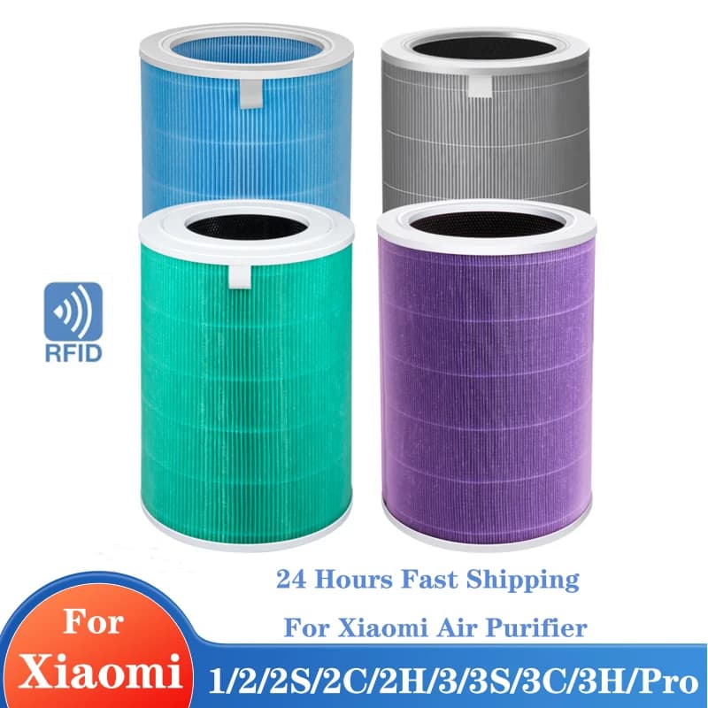 Filtre purificateur d'air pour purificateur d'air Xiaomi Mi 2/1/2S/3/ 3H/Pro, filtre HEPA au carbone