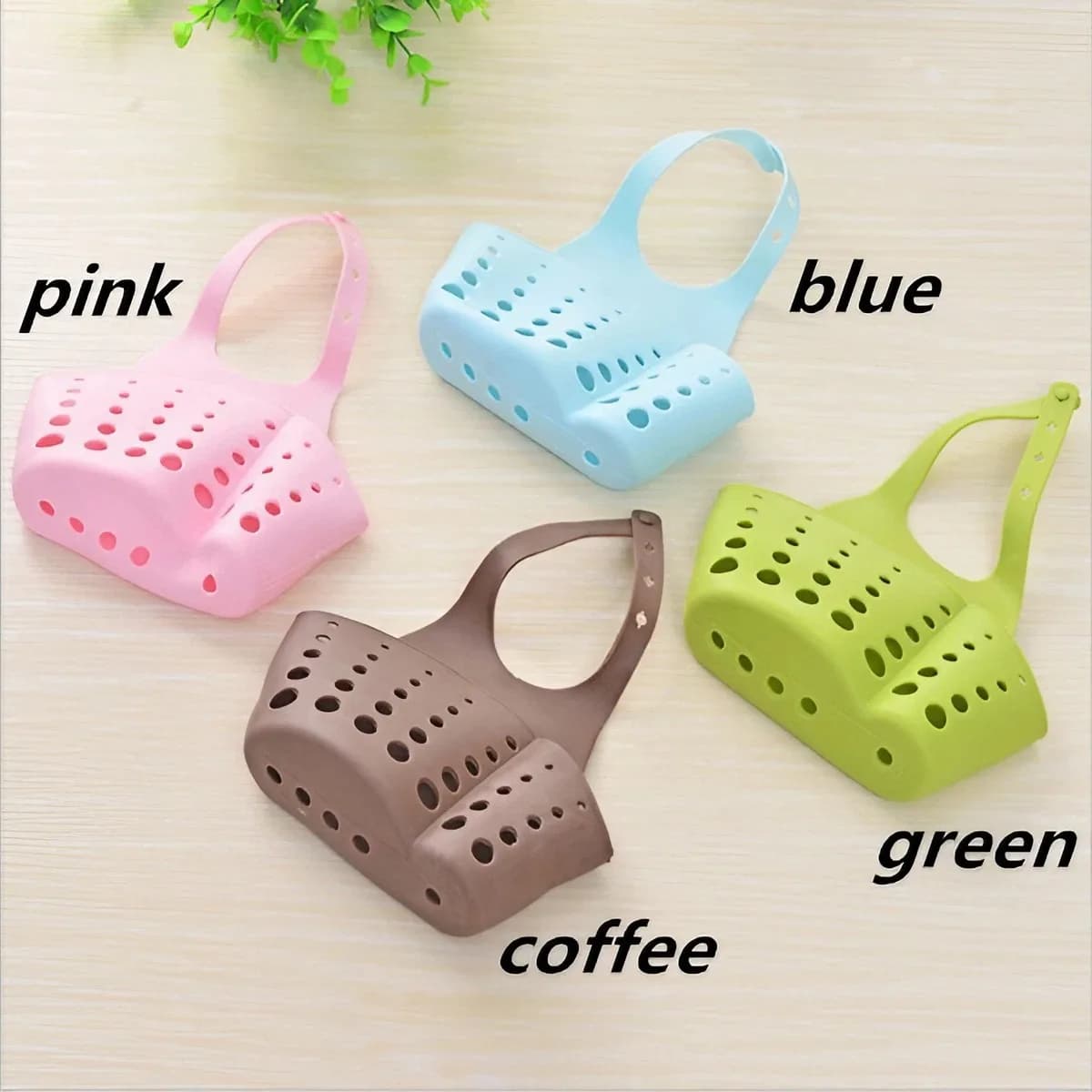 Éponge portable en PVC pour évier de cuisine à domicile, étagères de seau de rangement, porte-outils