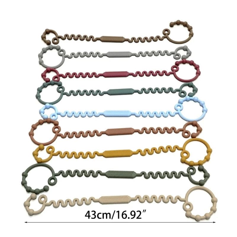 Jouet dentition polyvalent porte-bouteille, sangle en Silicone, anneau dentition pratique fiable, at
