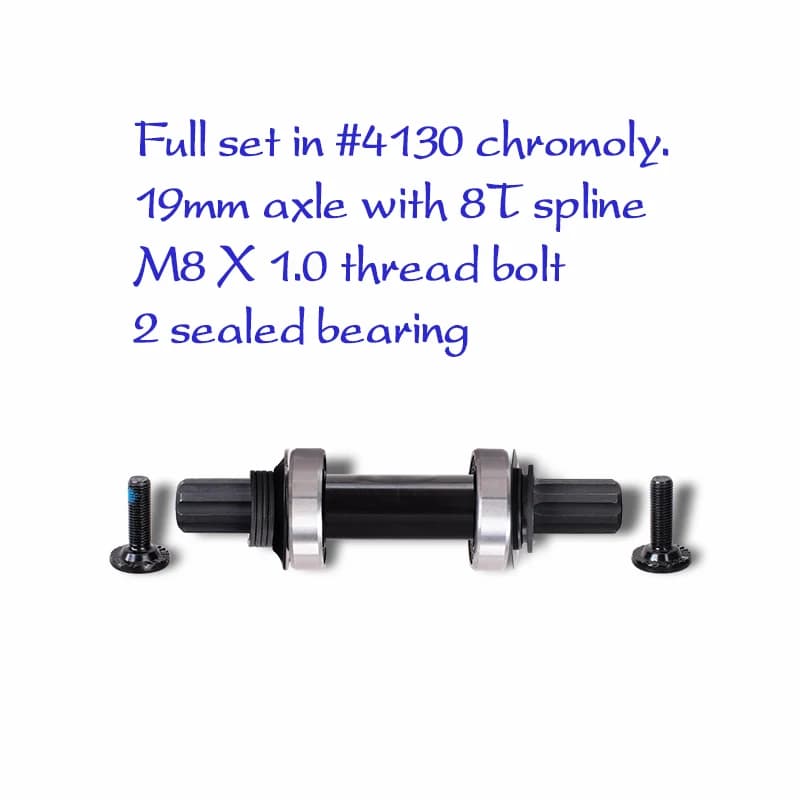 Kit de manivelle Funsea pour BMX Big Cruiser Wheelie Stunt Bike, avec moyeu central 170 mm, bras en 