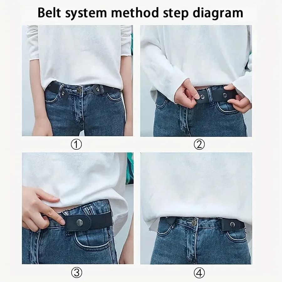 Ceinture élastique extensible réglable, Invisible, sans boucle, pour femmes et hommes, pantalons en 