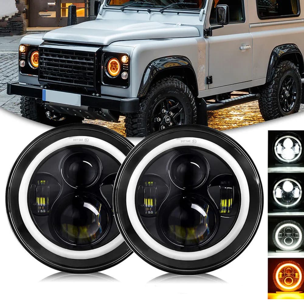 Fit 90-97 Mazda ata MiMX-5 MX5 Voiture 7 pouces Led sauna lumière ronde Angel Eyes Halo avant DRL lu