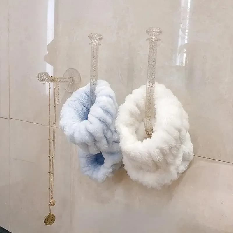 2 pièces lavage du visage main dragonne réutilisable bandeau de sueur microfibre serviette bande Fle