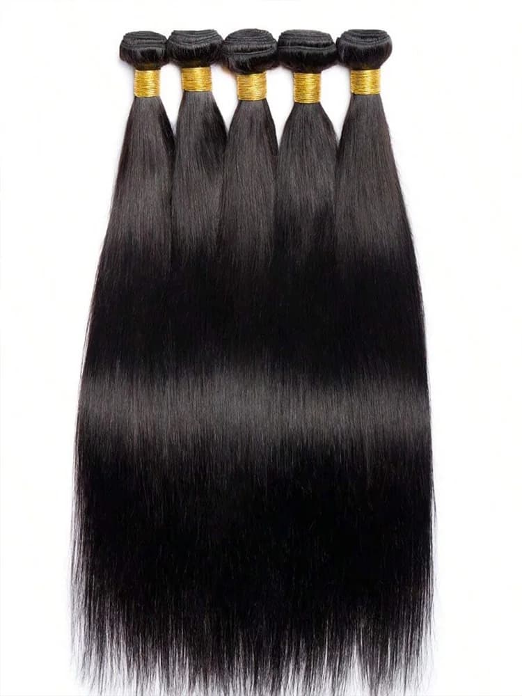 42 pouces paquets os droit brésilien cheveux humains paquets Extensions brutes Tissage pour les femm