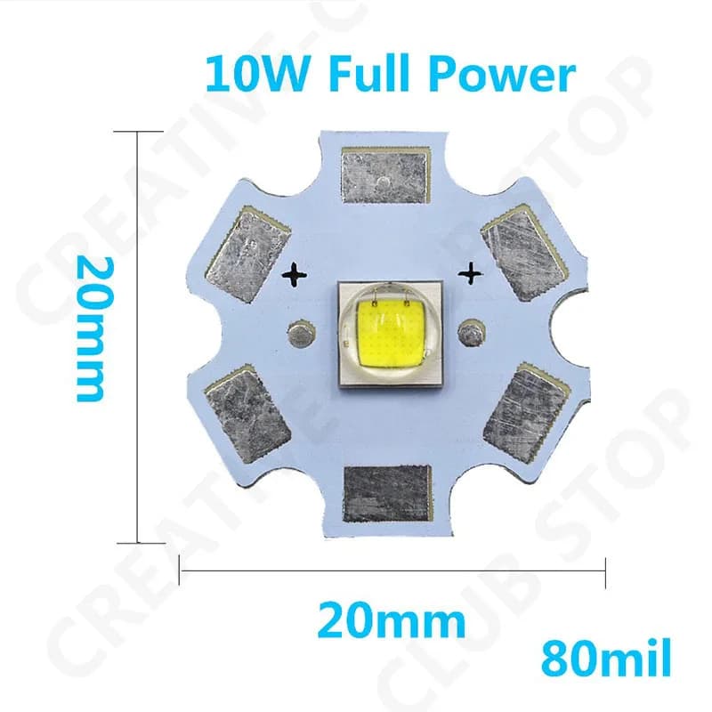 Diode émetteur de lumière LED 3535 5050 1-3W 5-6W 10W 18W, pour lampe de poche LED, perle blanche 65