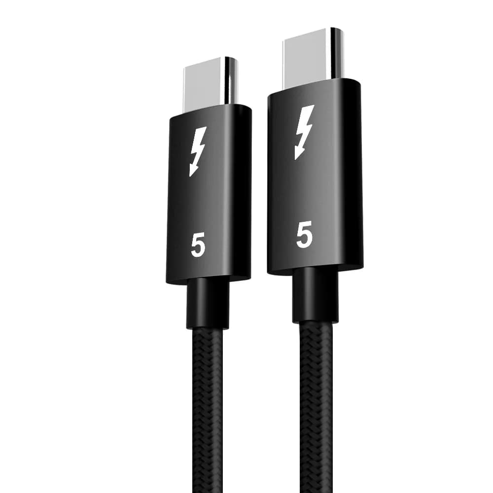 Câble Thunderbolt 5 USB-C vers USB-C 240W pour charge et transfert de données 80 Gbit/s, compatible 
