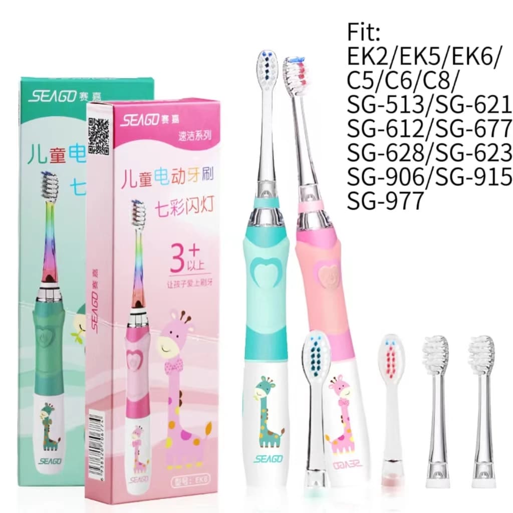 Têtes de brosse à dents de rechange pour enfants, brosse à dents électrique Seago Sonic, tête de bro