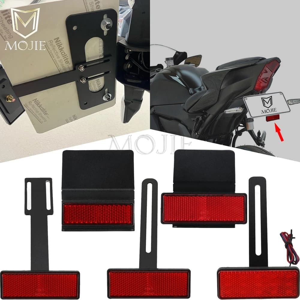 Support de plaque d'immatriculation de moto, réflecteur arrière étendu, pour Honda CBR125R CBR125RR 