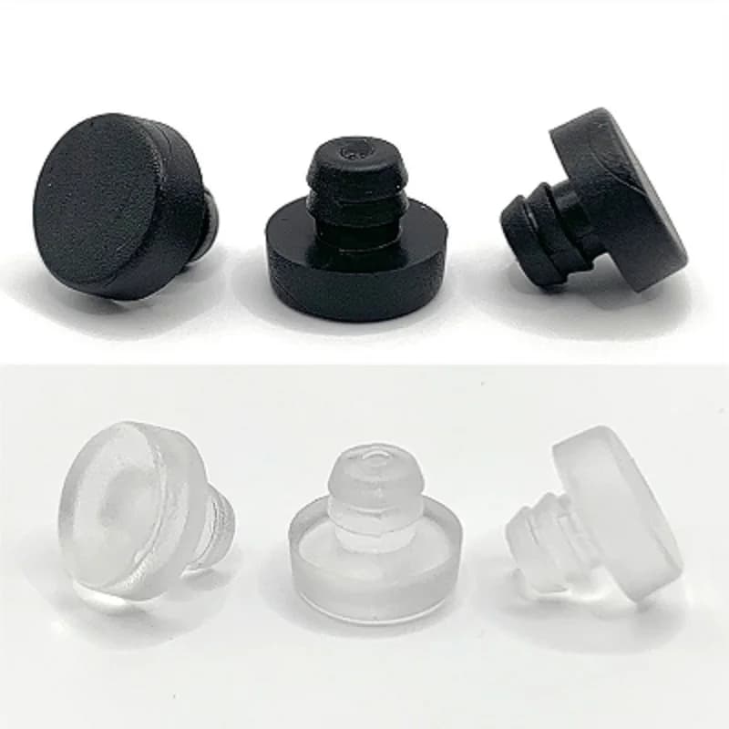 Bouchons de trou de vis en caoutchouc Transparent, 50 pièces/lot, 6.5mm, bouchon de tige en caoutcho