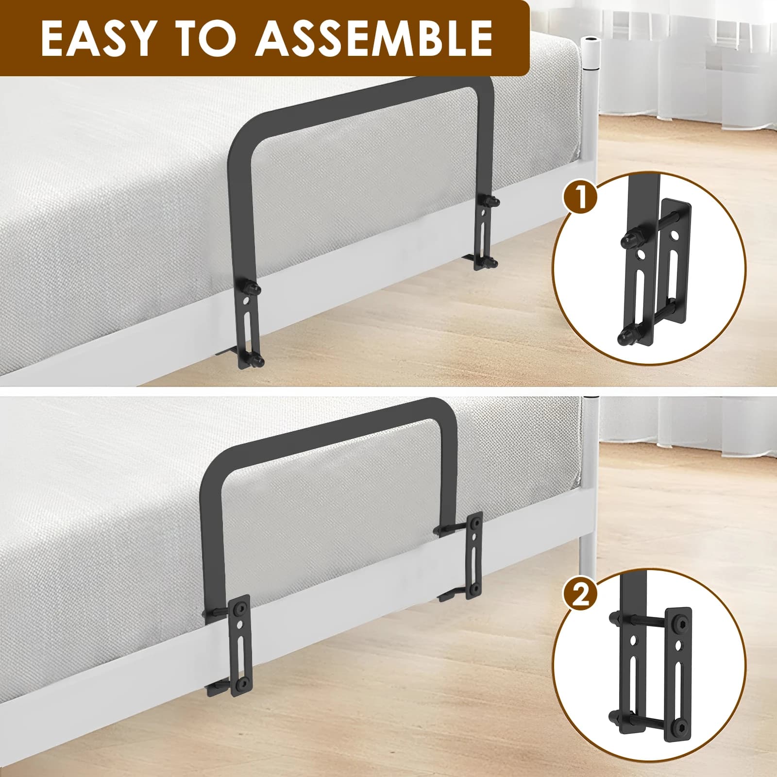 Bouchons coulissants pour matelas, 2/4 pièces, pince antidérapante en métal, support de barre de ret
