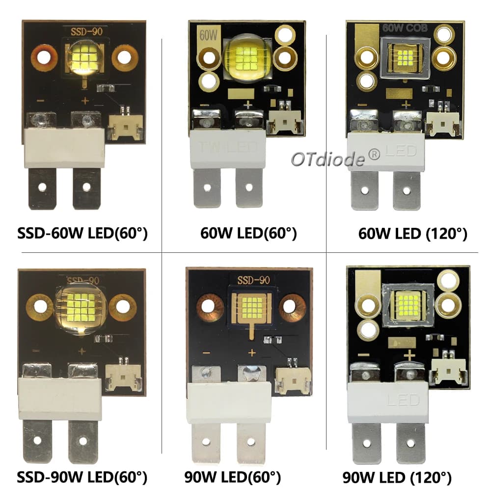 Lampe 60W 90W 100W lumière de scène LED puce d'importation 3-5V12A 20A 60 et 120 degrés SSD-90 blanc