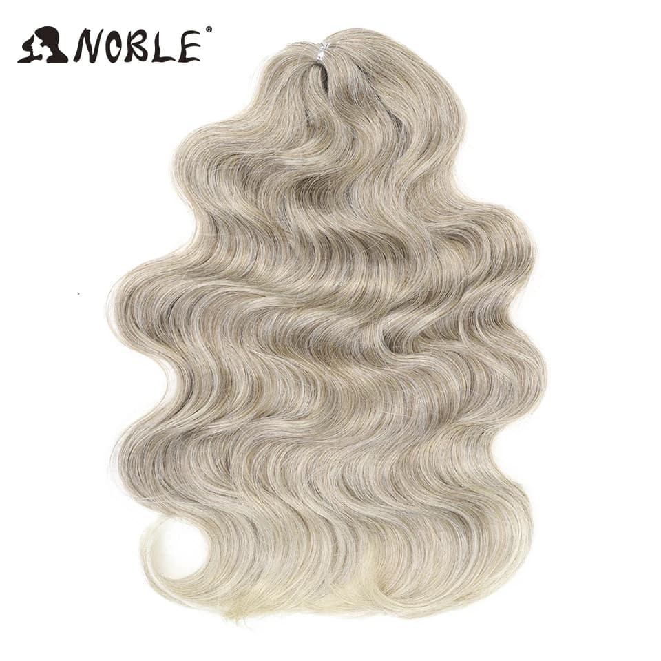 Tresses synthétiques ondulées au crochet-Noble, extensions de cheveux blonds ombrés, queue de cheval
