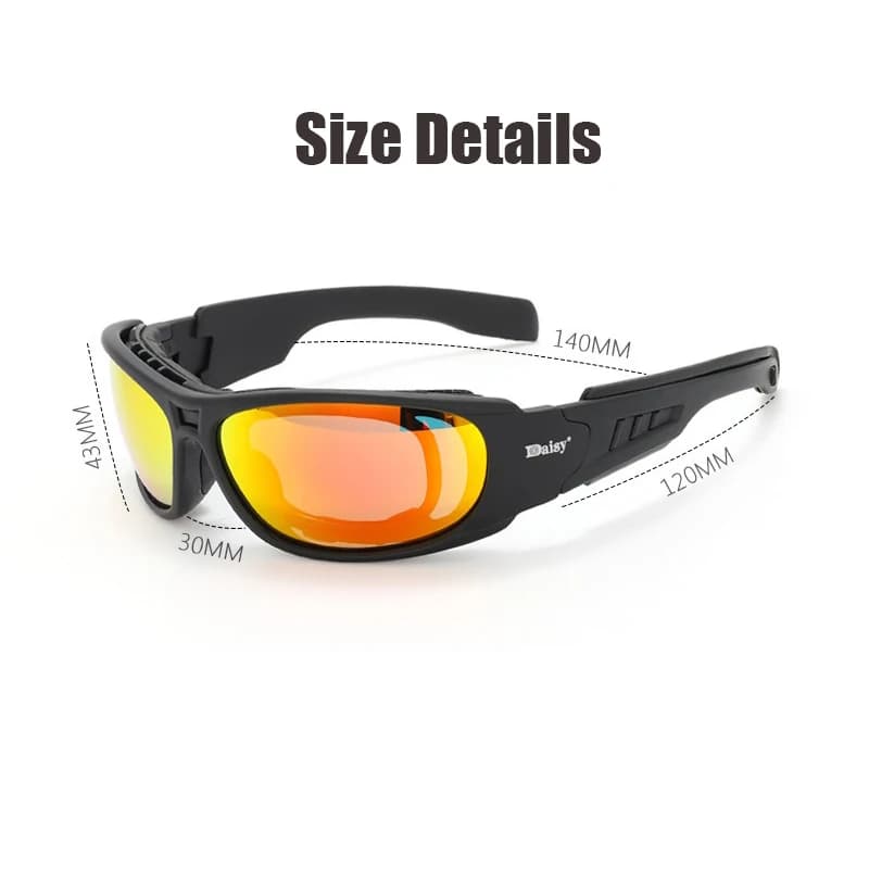Destroy AndrC6-Lunettes de soleil polarisées militaires pour hommes, pare-balles, airsoft, lunettes 