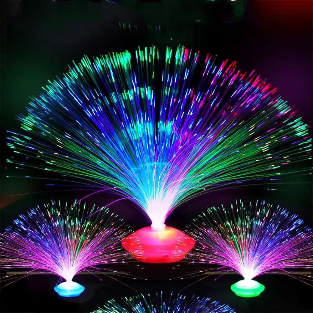 Clignotant décor à la maison lampes d'éclairage de nuit lampe de nuit LED lumière à fibres optiques 