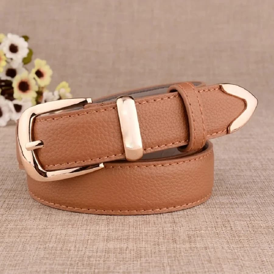 Ceinture de pantalon en cuir pour femmes, tendance, blanche, mode, haute qualité, solide, Vintage, b