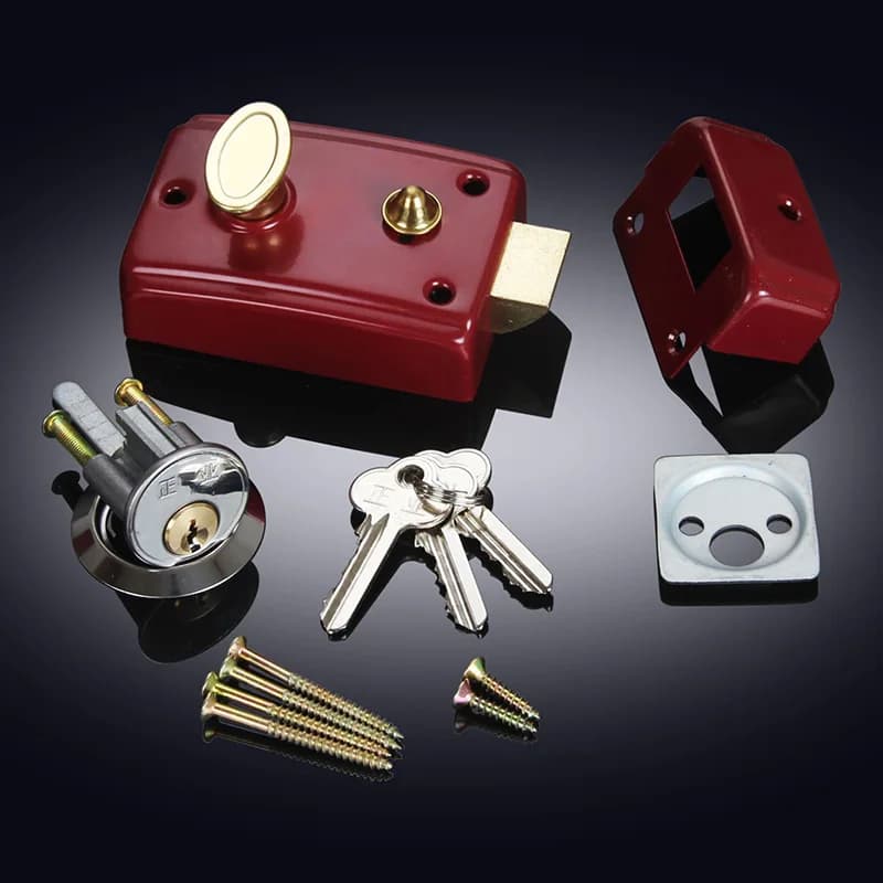Serrure de porte à pêne dormant solide, sécurité domestique, accessoire extérieur universel antivol,