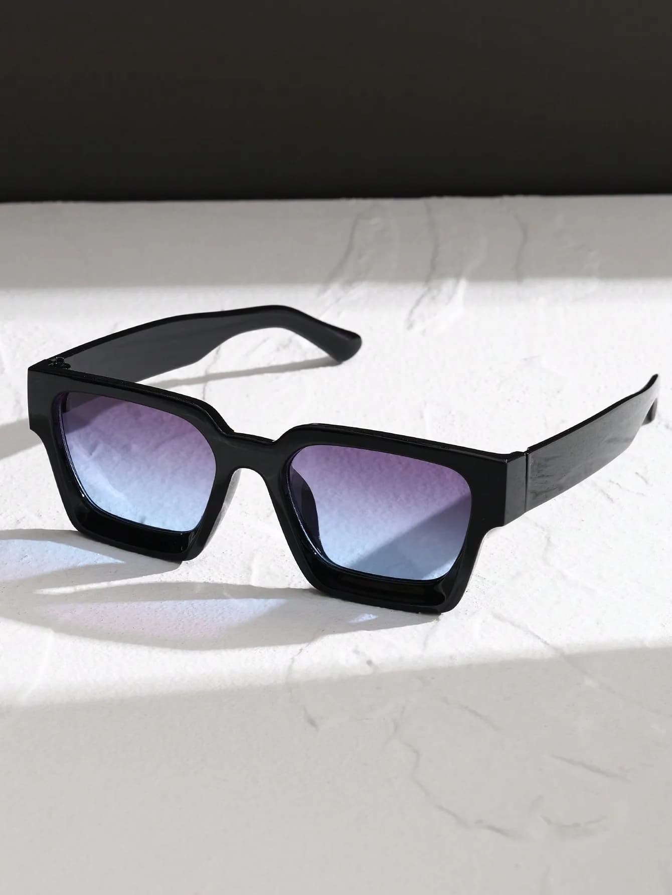 1/2 PC S classique mode carré cadre en plastique femmes lunettes de soleil pour hommes vie quotidien
