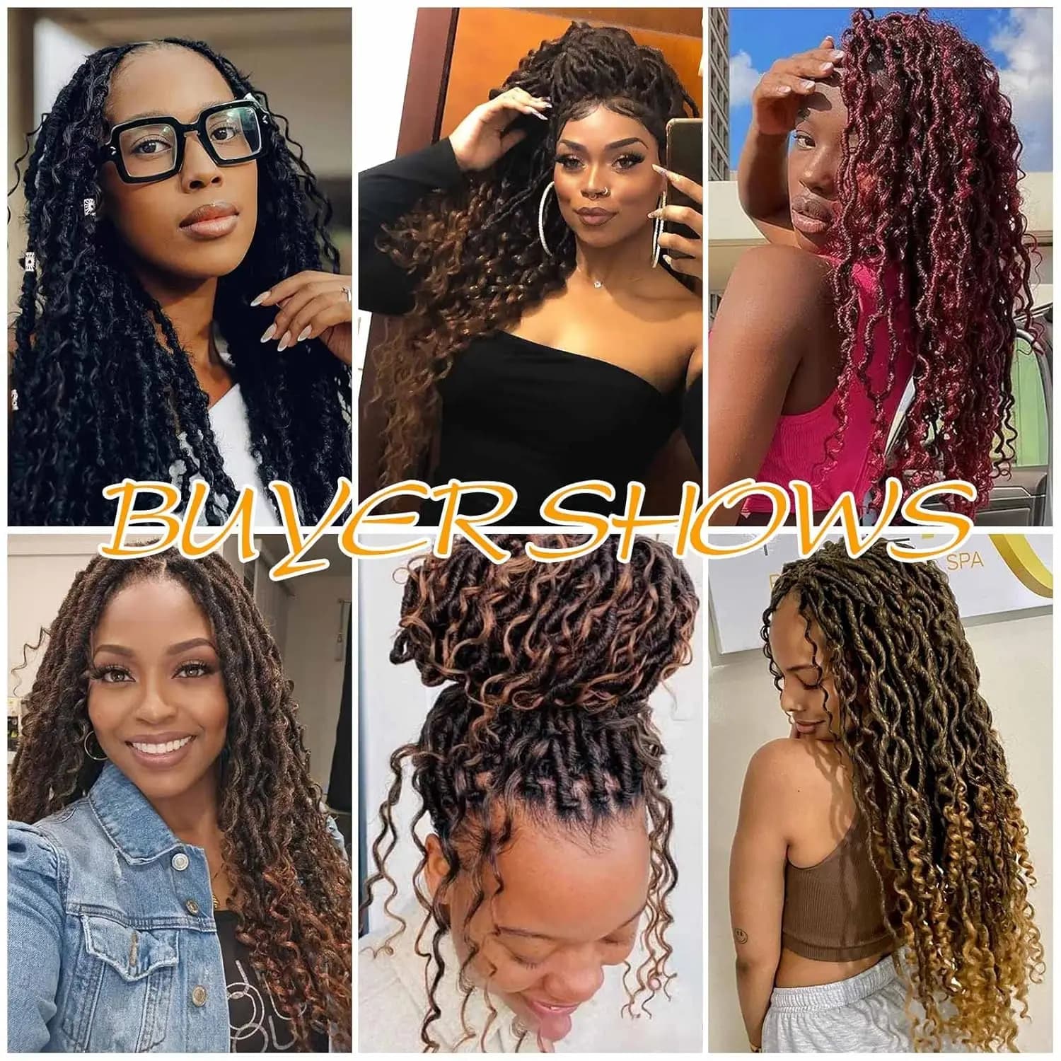 14 "Faux Locs Crochet cheveux 8 paquets pré-bouclés déesse Locs Crochet cheveux avec extrémité boucl