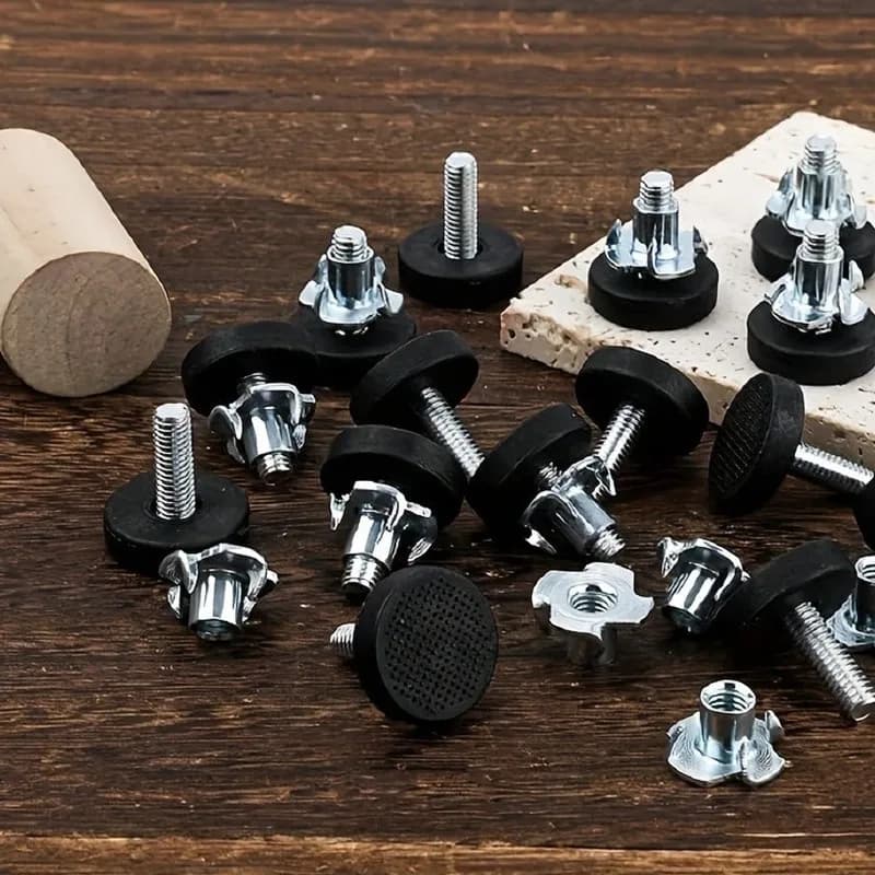20 pièces pieds de nivellement de meubles |   Installation sans outil, écrou en T, protection du sol