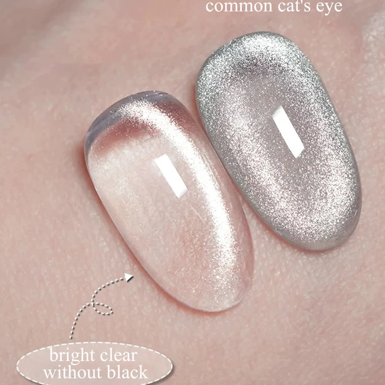 1-12 pièces WS Style chaud Non-gris universel blanc oeil de chat Gel vernis à ongles Super Flash bla