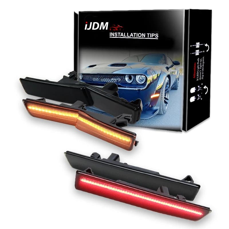 Lampe de voiture pour Dodge Challenger SRT Hellcat 2015 – 2022, 4 pièces, feux de position latéraux 