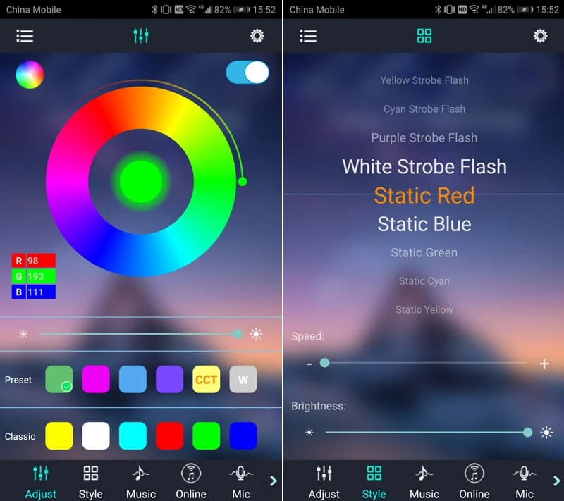 Geerge – yeux d'ange multicolores Led RGB, Excellent smartphone Compatible Bluetooth, télécommande R