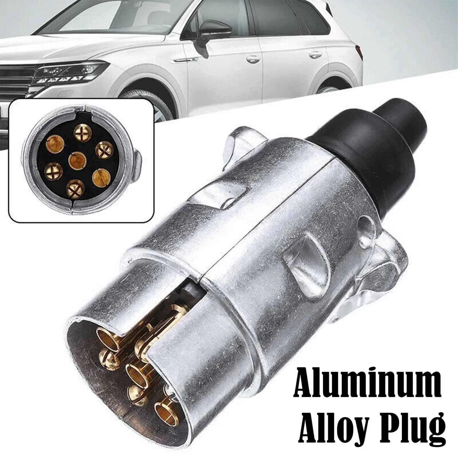 Adaptateur de remorque universel pour voiture, 7 broches, prise mâle plate vers 7 broches, grande pr