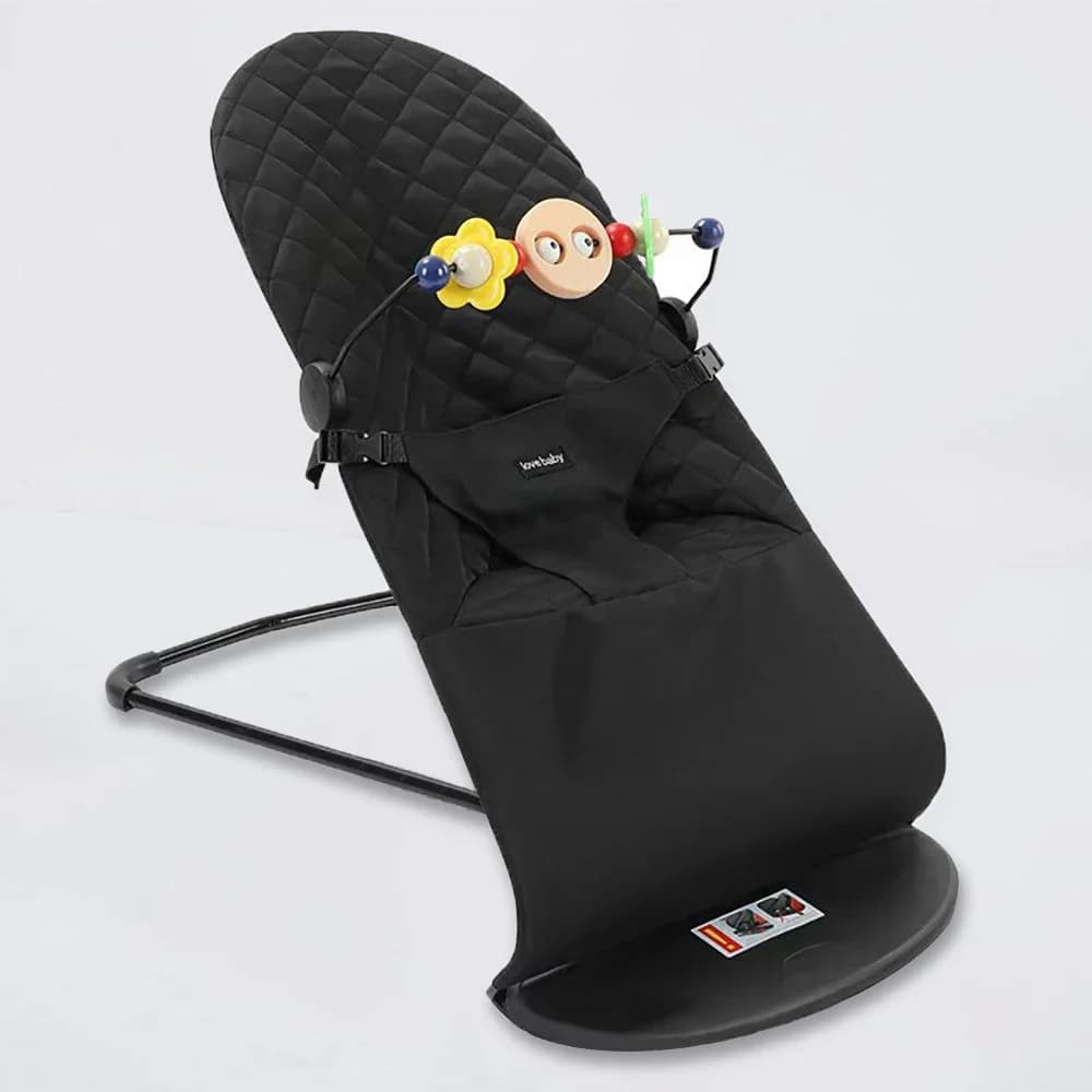 Chaise à bascule pliable pour bébé, avec jouets, pour bébés et tout-petits, réglage de la hauteur à 