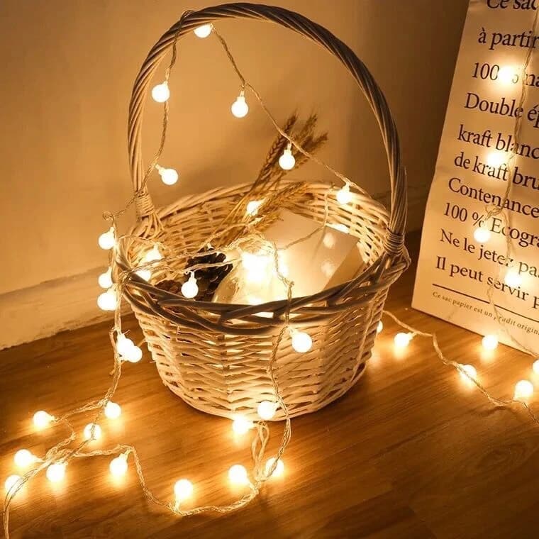 Guirxiété lumineuse boule LED alimentée par batterie USB, lampe d'extérieur, lumières dégradées, déc