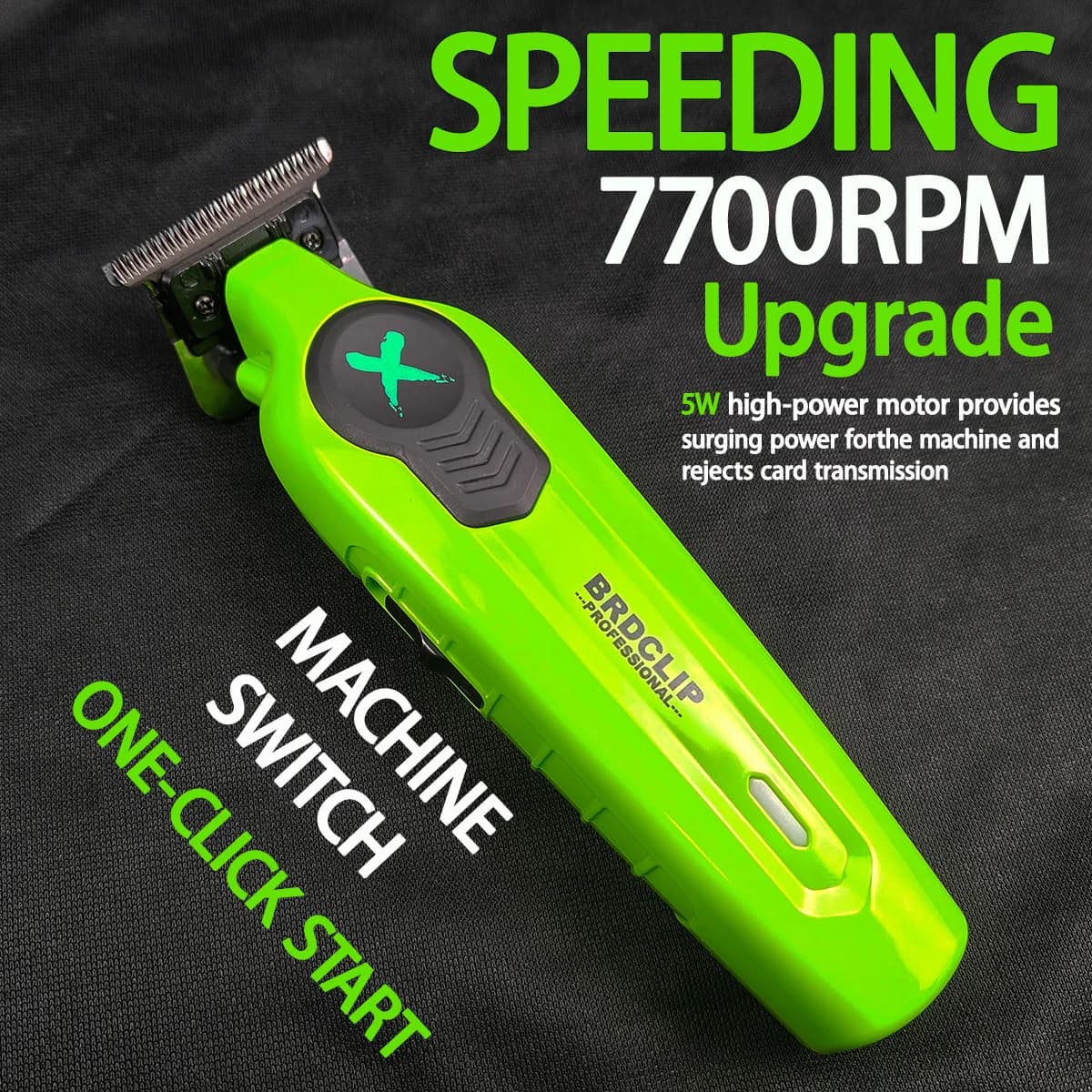 Nouvelle tondeuse à cheveux professionnelle verte BRDCLIP FA1T 2026 pour barbier, machine de finitio