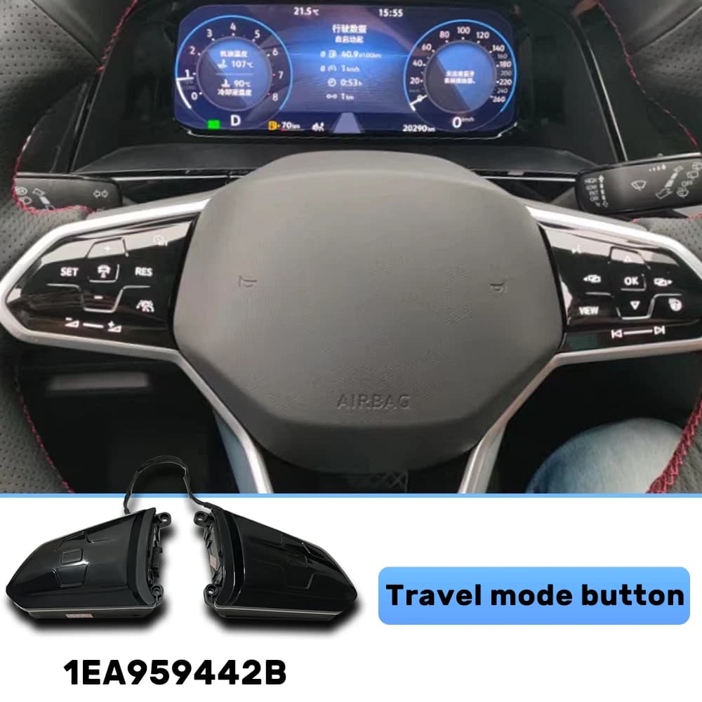 Bouton de volant multifonction, mode d'assistance de voyage, interrupteur de type tactile pour VW GO