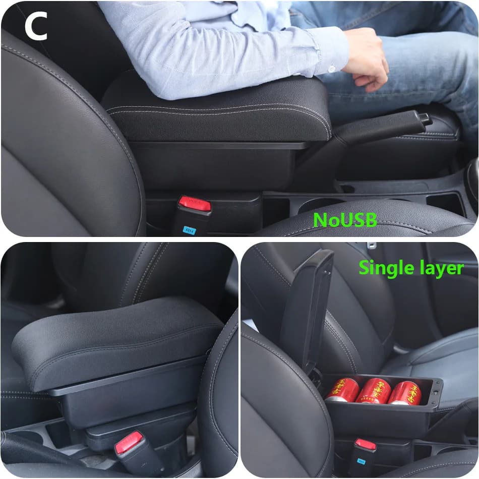 Accoudoir de voiture pour Volkswagen Golf 6, boîte de rangement, rocco contrastant, Sagitar, VW Golf