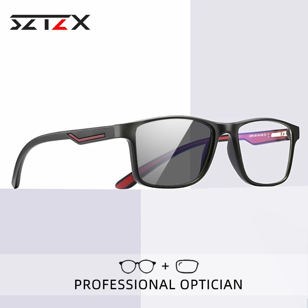 SZTZX nouvelles lunettes de lecture photochromiques TR90 mode Anti-lumière bleue lunettes optiques m